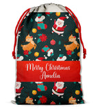 Personalised Christmas Sack Santa Bag Xmas Boy Girl Gift Stocking Bag 12