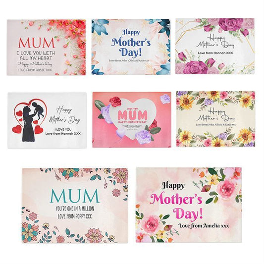 Personalised Any Name Mothers Day Kitchen Glass Chopping Board Item Gift 19
