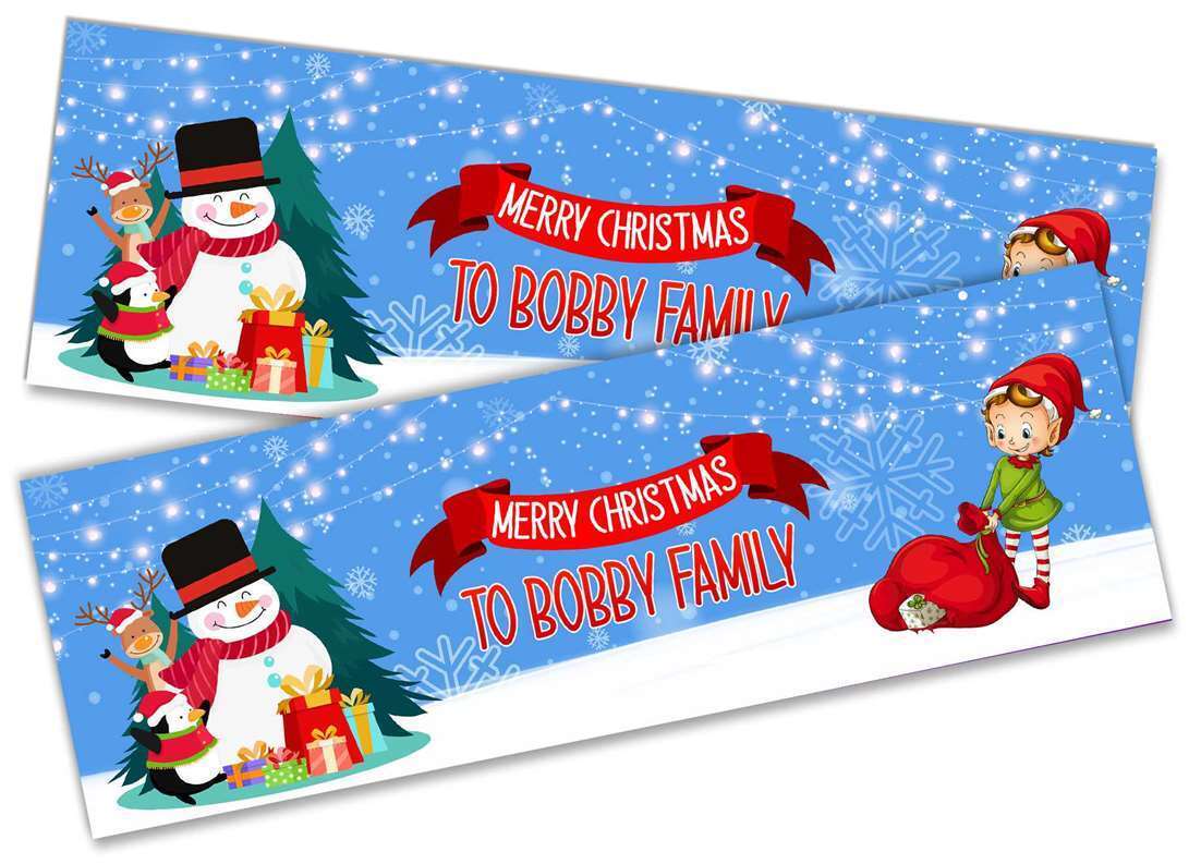 Personalised Banner Christmas Design Party Decoration 13
