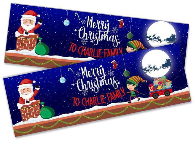 Personalised Banner Christmas Design Party Decoration 15