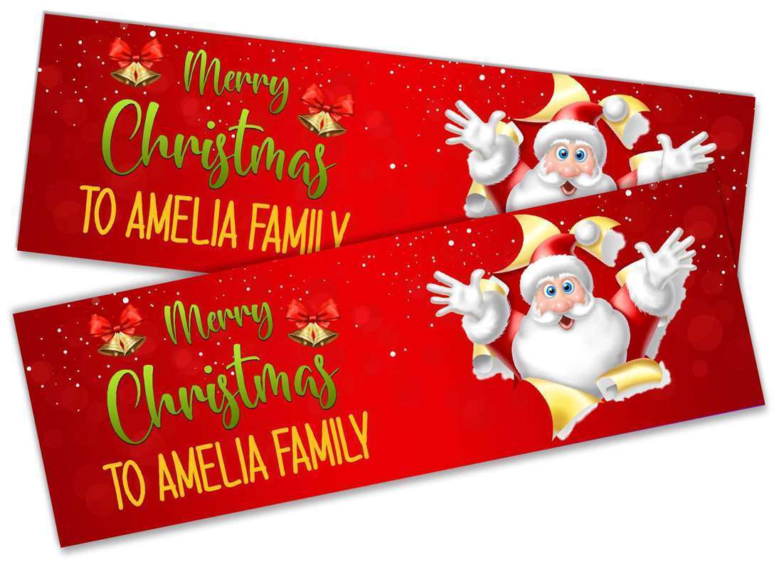 Personalised Banner Christmas Design Party Decoration 11