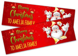 Personalised Banner Christmas Design Party Decoration 11