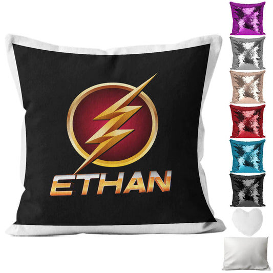 Personalised Cushion Super Hero Sequin Cushion Pillow Printed Birthday Gift 10
