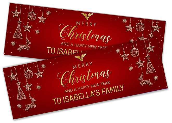 Personalised Banner Christmas Design Party Decoration 18