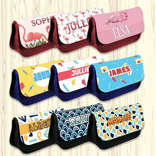 Personalised Pencil Case Generic Girls Boys Stationary Kids School Bag 49