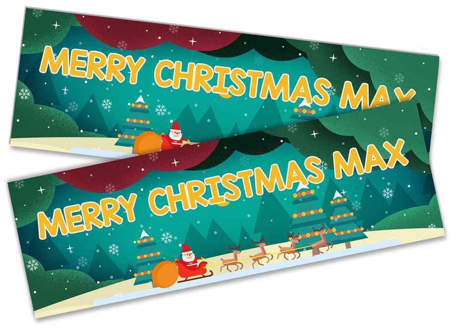 Personalised Banner Christmas Design Party Decoration 9