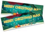 Personalised Banner Christmas Design Party Decoration 9