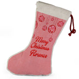 Personalised Any Name Christmas Stocking Tree Decoration Gift Present 3