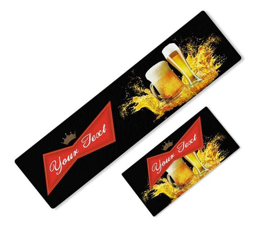 Personalised Any Text Beer Mat Label Bar Runner Ideal Home Pub Cafe Occasion 5
