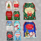 Personalised Christmas Sack Santa Bag Xmas Boy Girl Gift Stocking Bag 8
