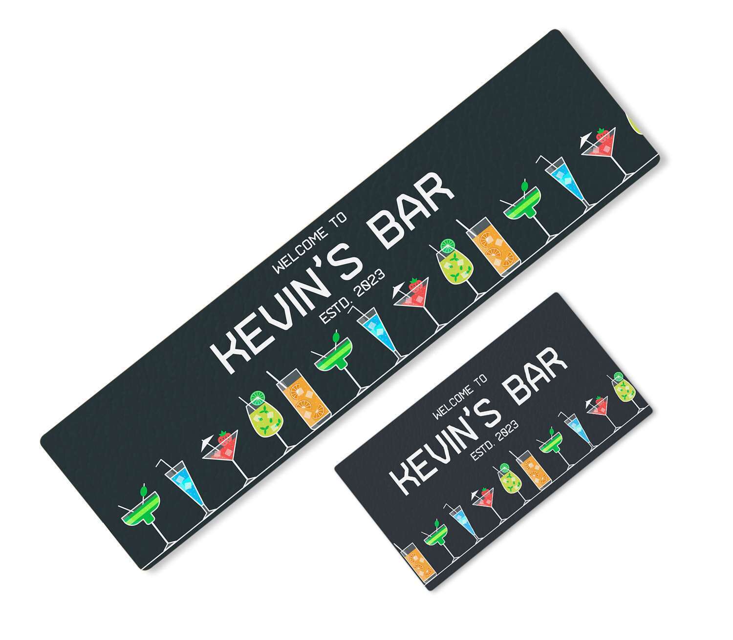Personalised Any Text Beer Mat Label Bar Runner Ideal Home Pub Cafe Occasion 5