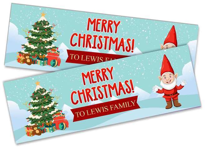 Personalised Banner Christmas Design Party Decoration 18