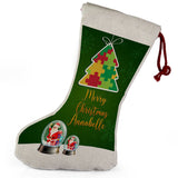 Personalised Any Name Christmas Stocking Tree Decoration Gift Present 1