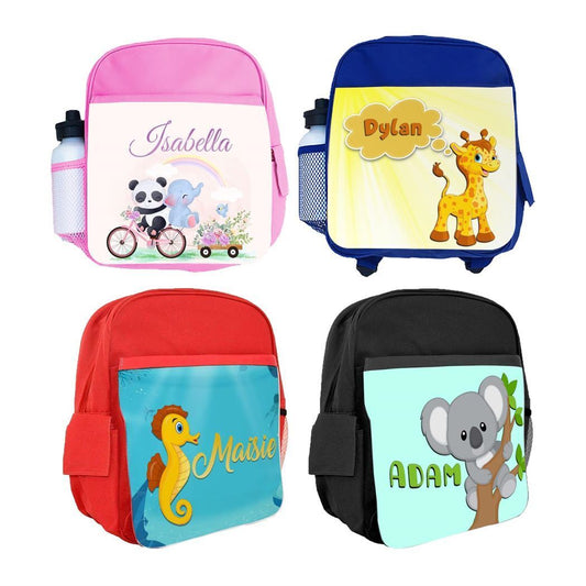 Personalised Kids Backpack Any Name Generic Design Boys Girls kid School Bag 46