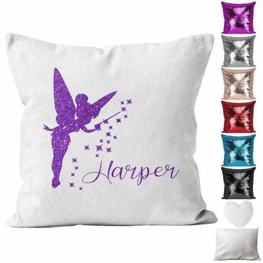 Personalised Cushion Butterfly Sequin Cushion Pillow Printed Birthday Gift 43