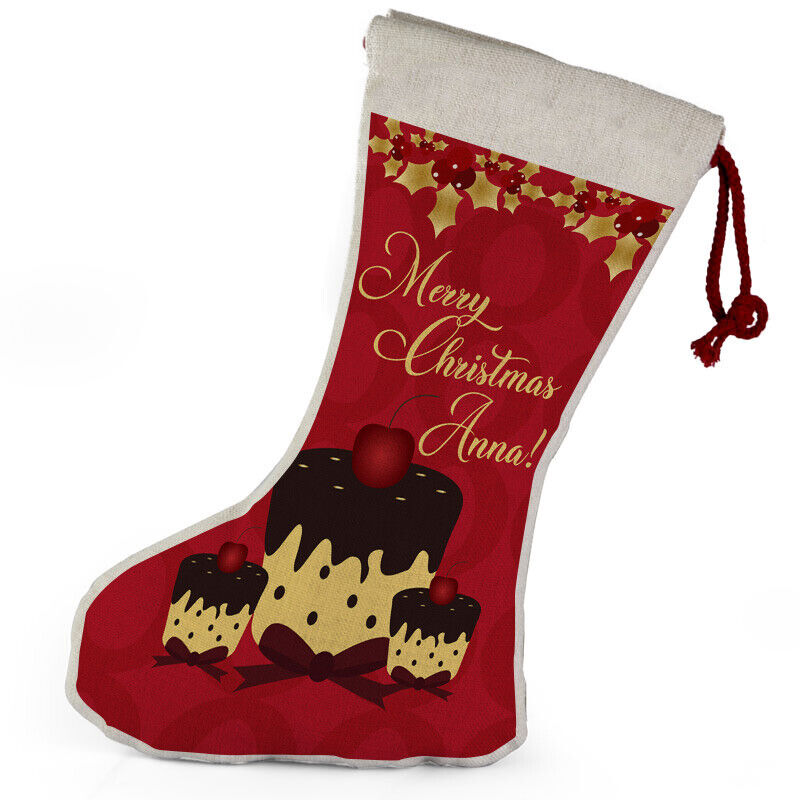 Personalised Any Name Christmas Stocking Tree Decoration Gift Present 2