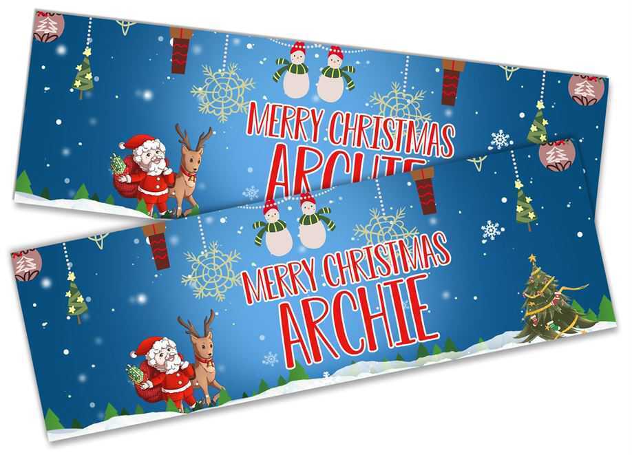Personalised Banner Christmas Design Party Decoration 9