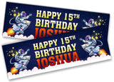 Personalised Birthday Banners Space Design Children Kids Party Decoration 2