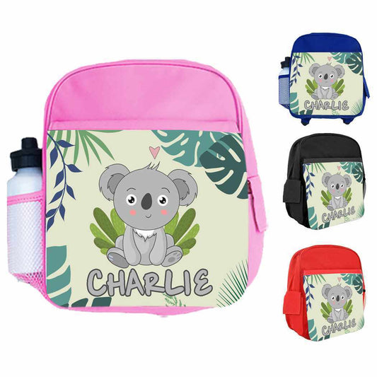 Personalised Kids Backpack Any Name Koala Design Boys Girls kids School Bag 13