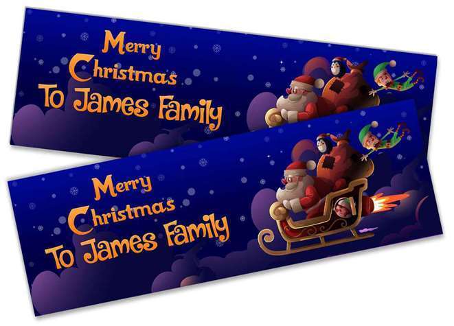 Personalised Banner Christmas Design Party Decoration 16