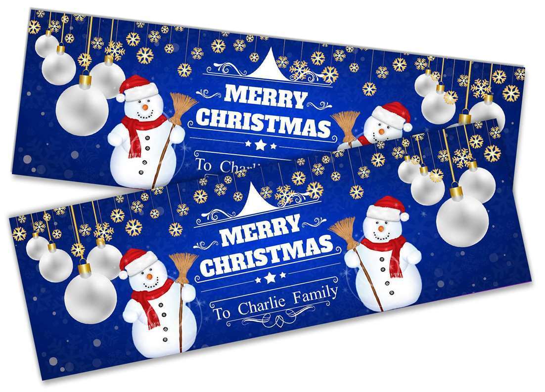 Personalised Banner Christmas Design Party Decoration 14