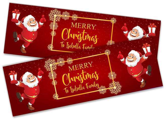 Personalised Banner Christmas Design Party Decoration 16