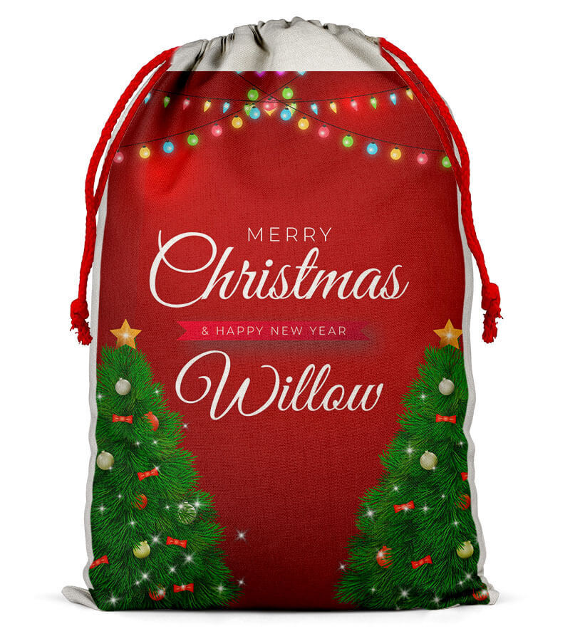 Personalised Christmas Sack Santa Bag Xmas Boy Girl Gift Stocking Bag 8