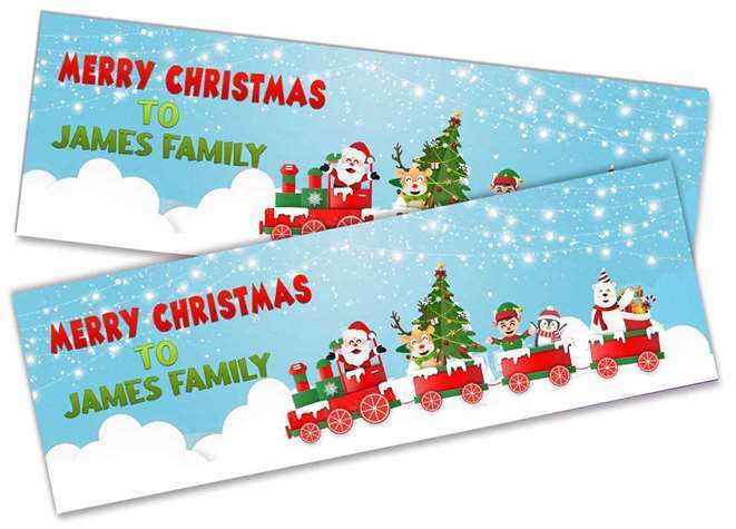 Personalised Banner Christmas Design Party Decoration 18