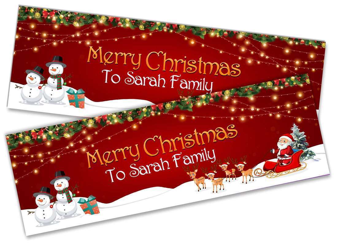 Personalised Banner Christmas Design Party Decoration 12