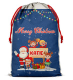 Personalised Christmas Sack Santa Bag Xmas Boy Girl Gift Stocking Bag 13