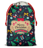 Personalised Christmas Sack Santa Bag Xmas Boy Girl Gift Stocking Bag 10