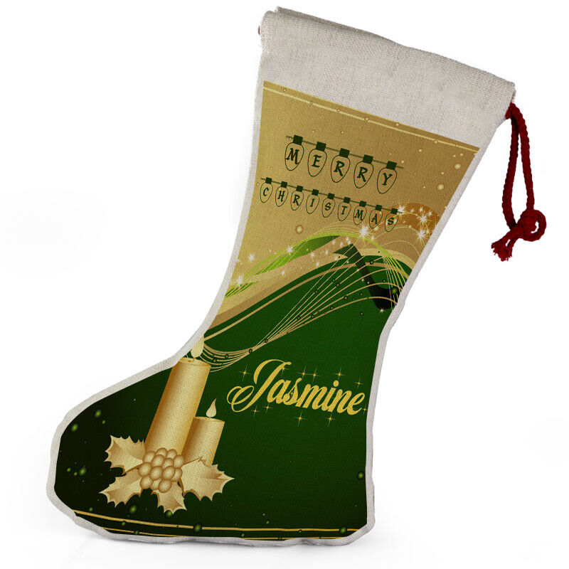 Personalised Any Name Christmas Stocking Tree Decoration Gift Present 2