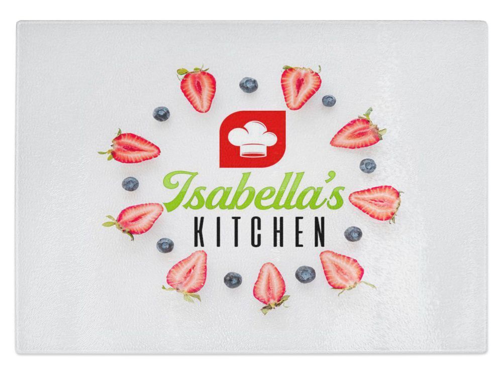 Personalised Any Name Kitchen Glass Chopping Board Item Gift 8