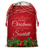 Personalised Christmas Sack Santa Bag Xmas Boy Girl Gift Stocking Bag 6