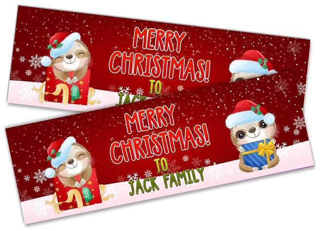 Personalised Banner Christmas Design Party Decoration 18