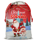 Personalised Christmas Sack Santa Bag Xmas Boy Girl Gift Stocking Bag 13