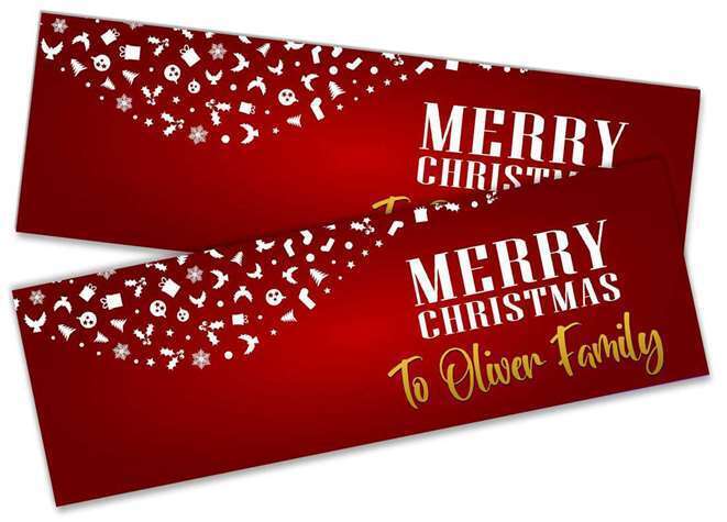 Personalised Banner Christmas Design Party Decoration 16