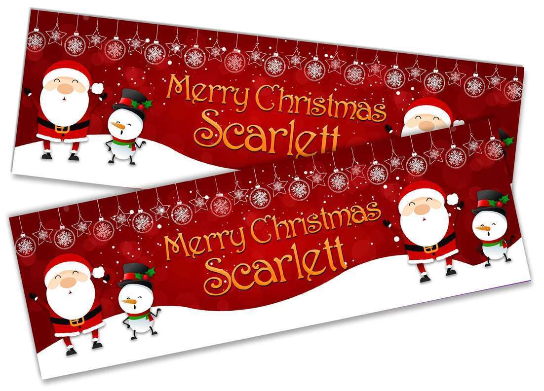 Personalised Banner Christmas Design Party Decoration 10