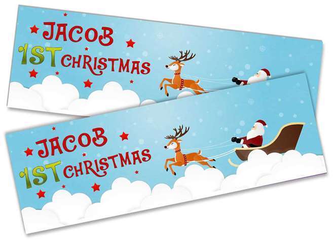 Personalised Banner Christmas Design Party Decoration 15
