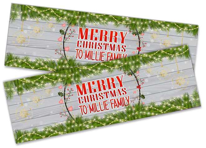 Personalised Banner Christmas Design Party Decoration 17