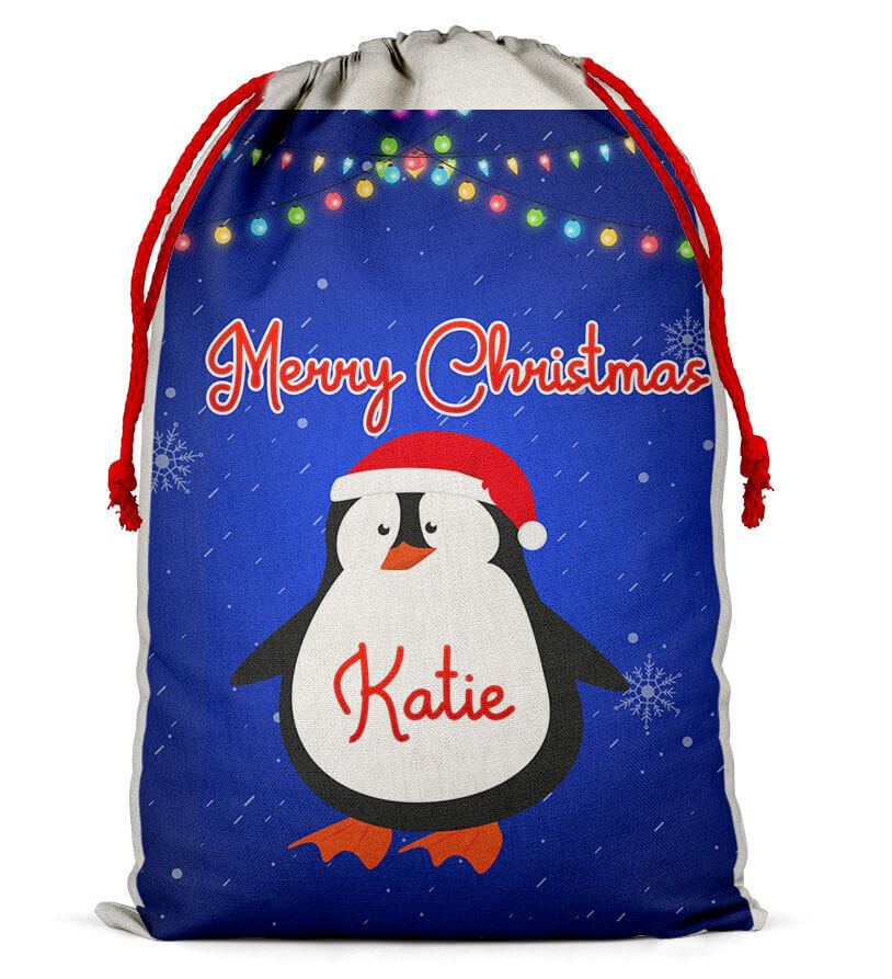 Personalised Christmas Sack Santa Bag Xmas Boy Girl Gift Stocking Bag 10
