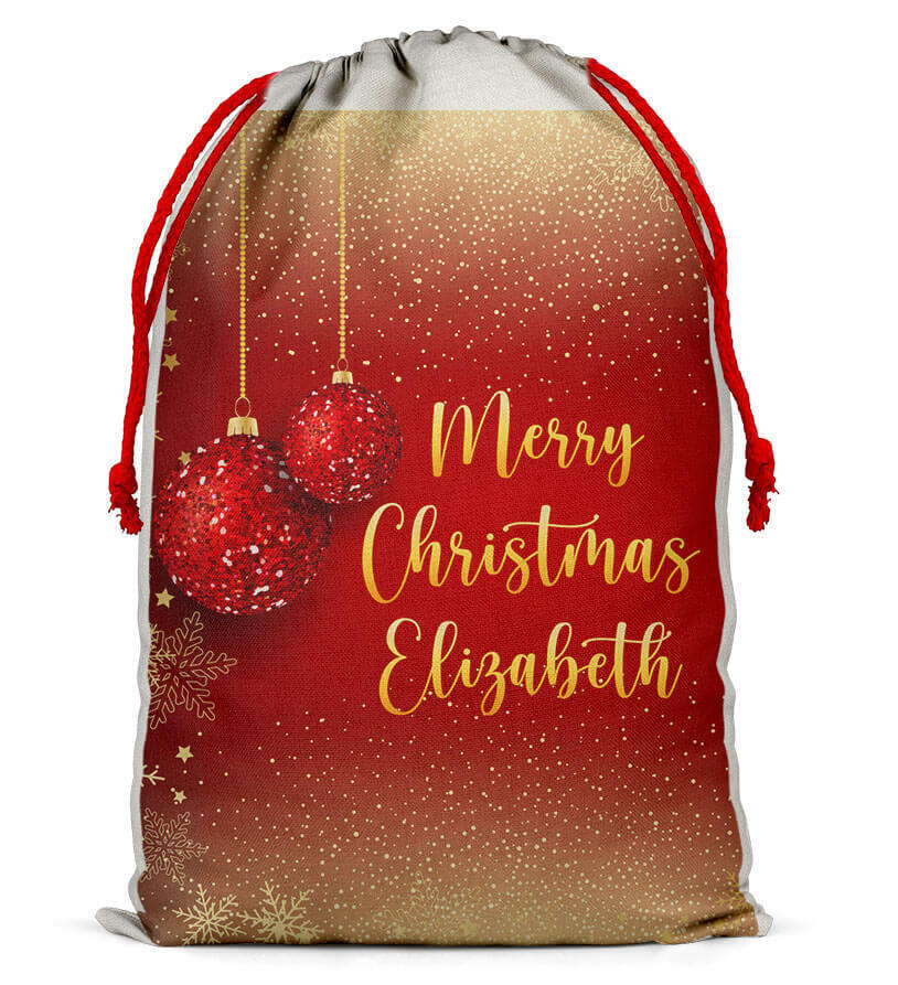 Personalised Christmas Sack Santa Bag Xmas Boy Girl Gift Stocking Bag 6
