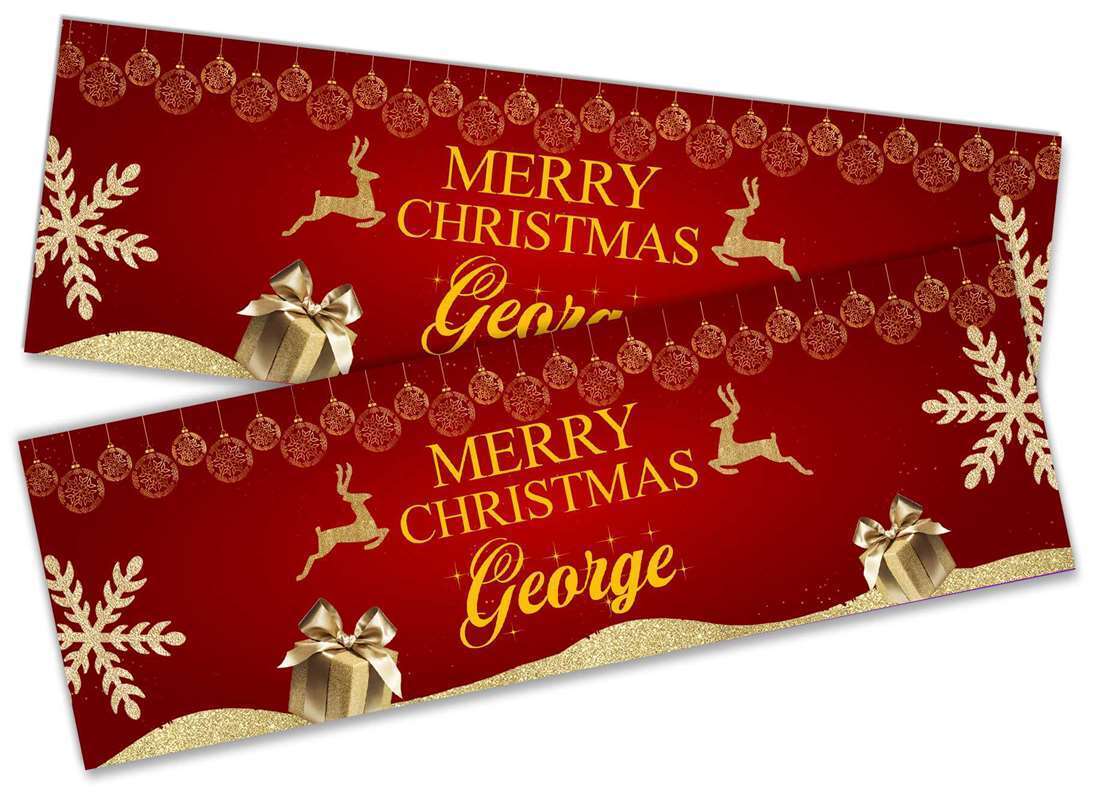 Personalised Banner Christmas Design Party Decoration 10