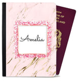 Personalised Marble Children Passport Cover Holder Any Name Holiday Accessory 21