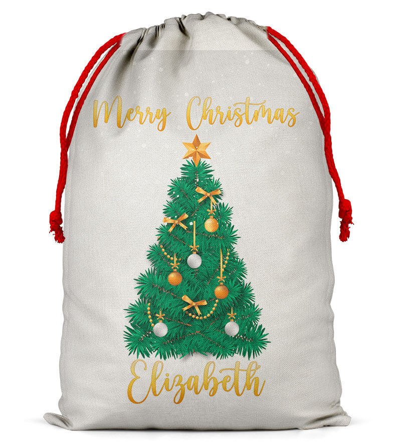 Personalised Christmas Sack Santa Bag Xmas Boy Girl Gift Stocking Bag 9