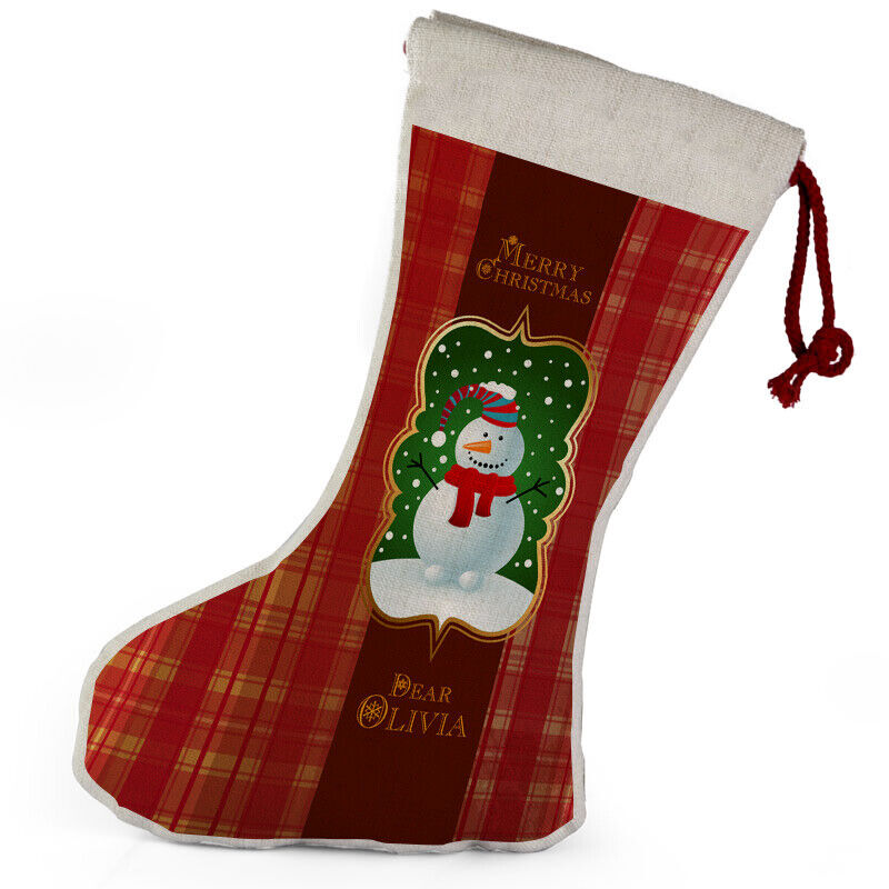 Personalised Any Name Christmas Stocking Tree Decoration Gift Present 3