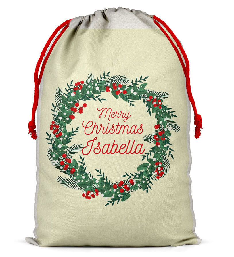Personalised Christmas Sack Santa Bag Xmas Boy Girl Gift Stocking Bag 14