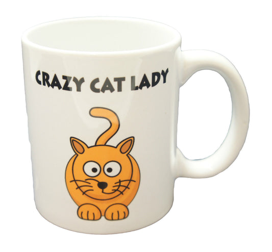 CRAZY CAT LADY Funny Cat Novelty Tea Coffee Ceramic Mug 