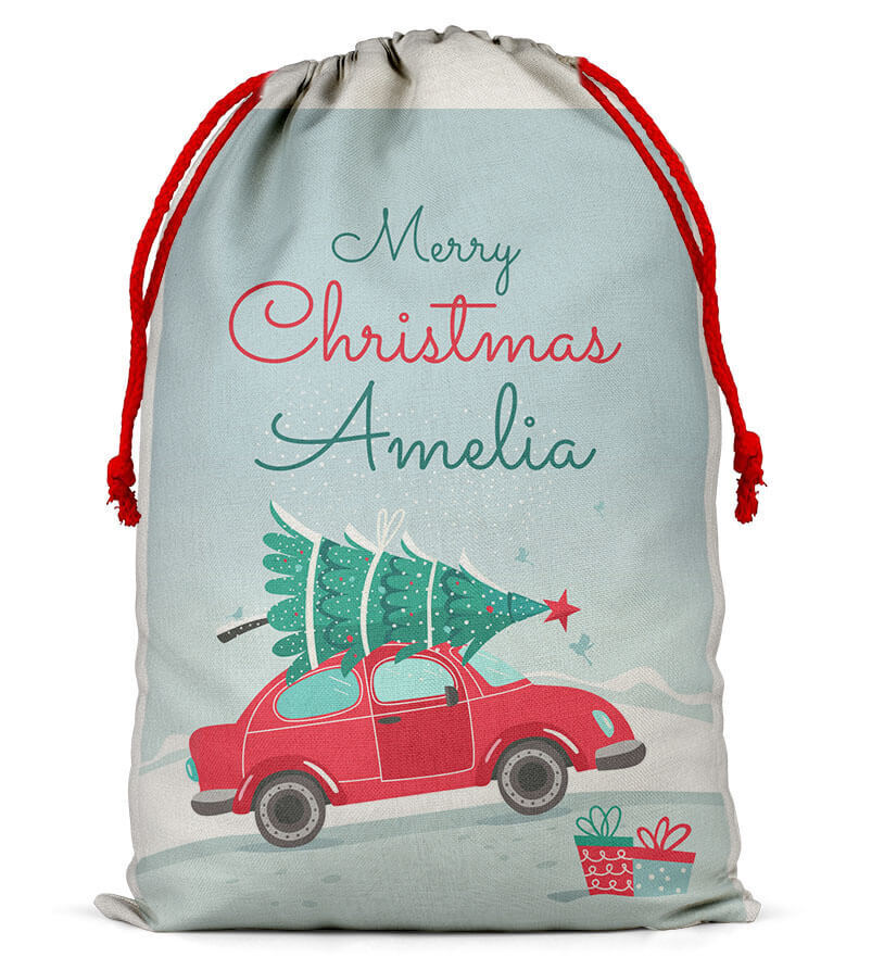 Personalised Christmas Sack Santa Bag Xmas Boy Girl Gift Stocking Bag 7