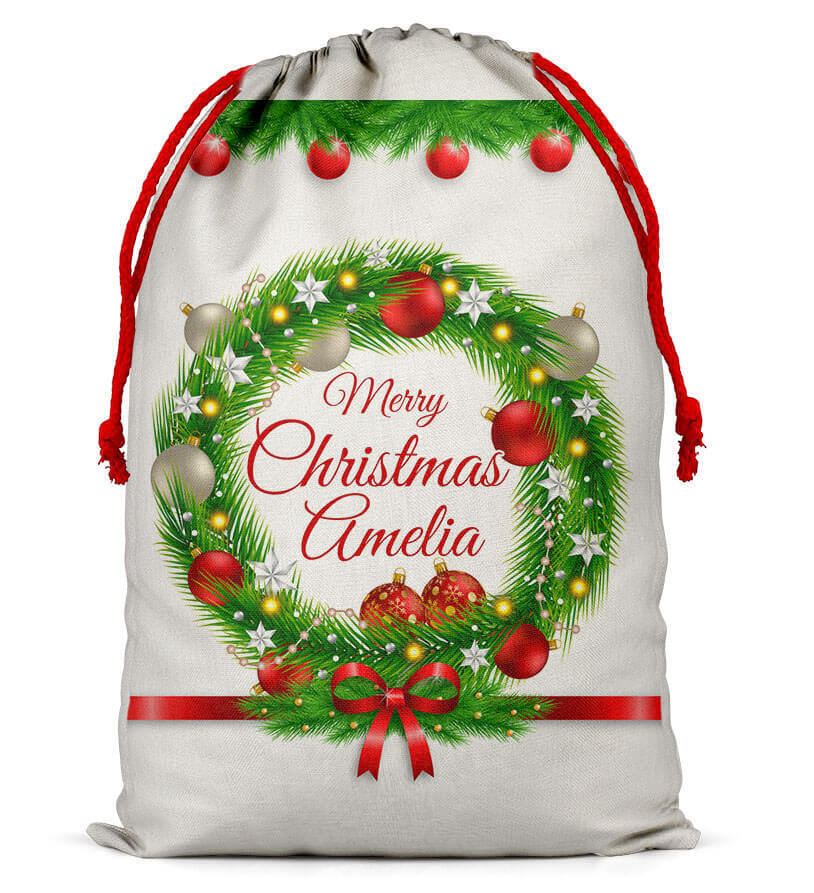 Personalised Christmas Sack Santa Bag Xmas Boy Girl Gift Stocking Bag 7